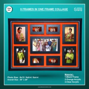 9 Frames in One Frame Collage
