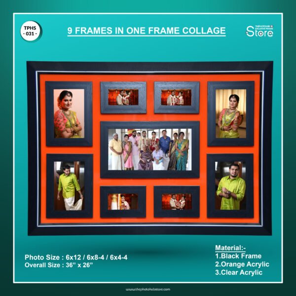 9 Frames in One Frame Collage