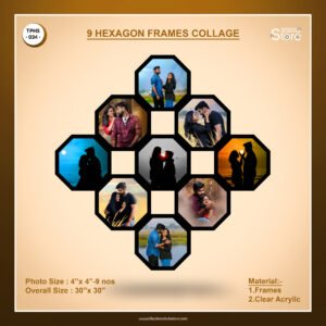 9 Hexagon Frame Collage