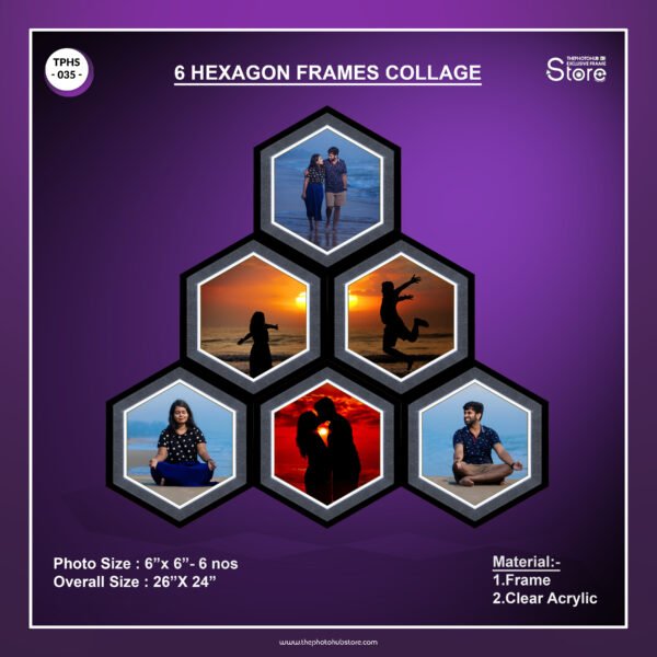 6 Hexagon Frame Collage