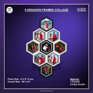 9 Hexagon Frame Collage