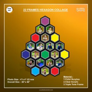 22 Frames Hexagon Collage