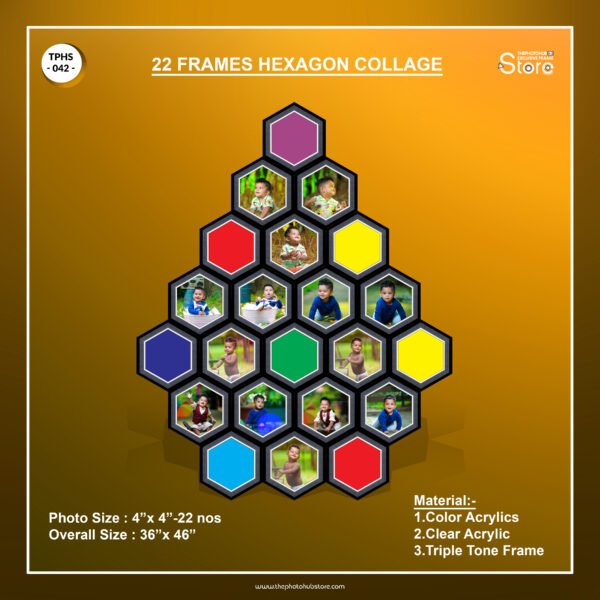 22 Frames Hexagon Collage