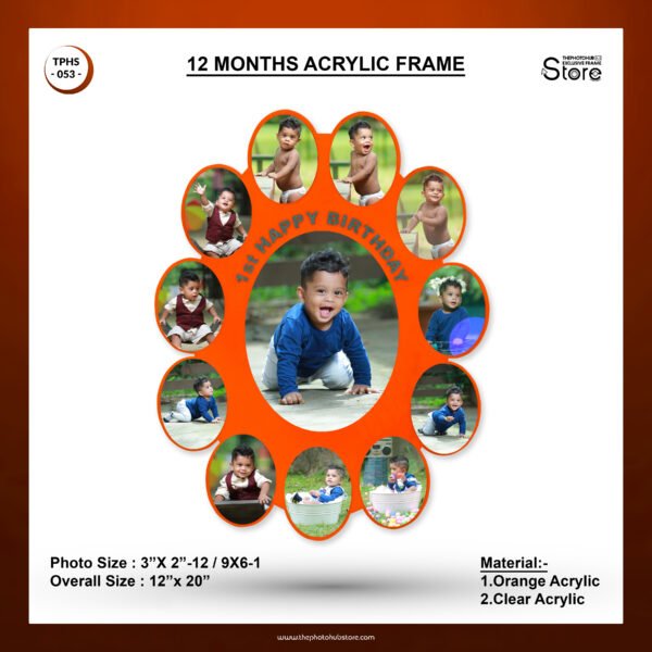 12 Month Acrylic Frame