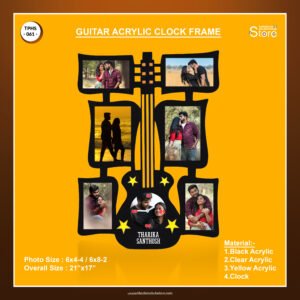 Guitar Acrylic Clock Frame