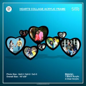 Hearts Collage Acrylic Frame