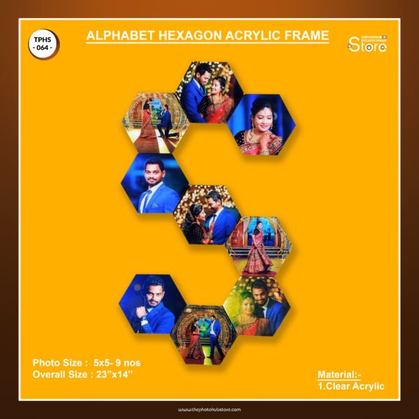 TPH Store - 064 Alphabet Hexagon Acrylic Frame