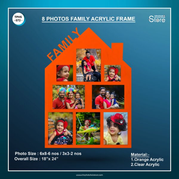 TPH Store - 072 8 Photos Family Acrylic Frame