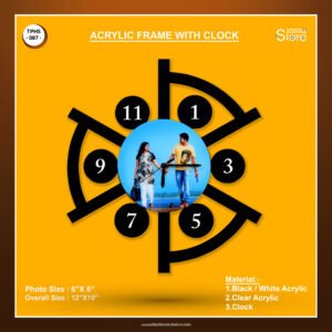 Acrylic Frame With Clock