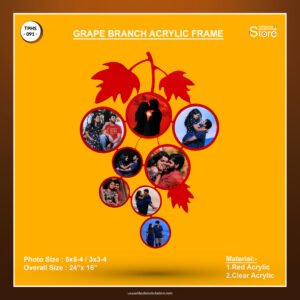 Grape Branch Acrylic Frame