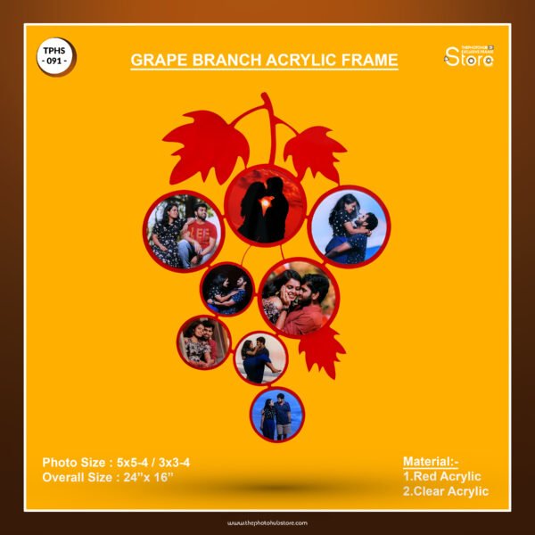 Grape Branch Acrylic Frame