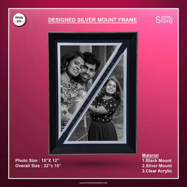 Designed Silver Mount Frame