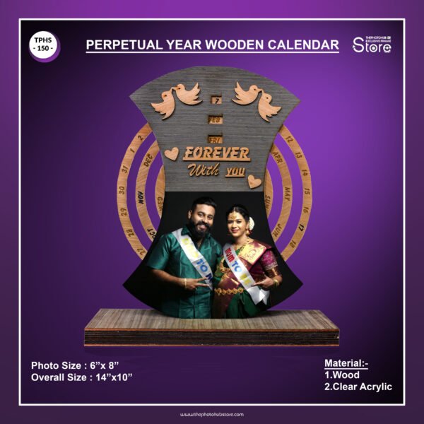 TPH Store - 150 Perpetual Year Wooden Calendar