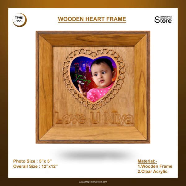 TPH Store - 155 Wooden Heart Frame