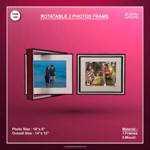 Rotatable 2 Photos Frame