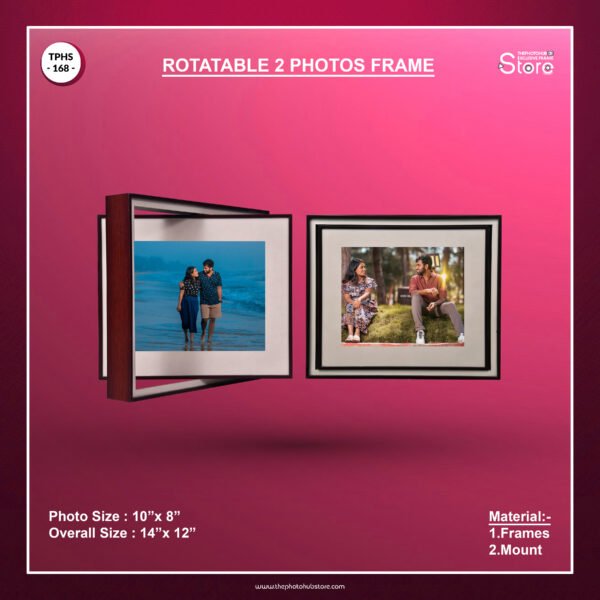 Rotatable 2 Photos Frame